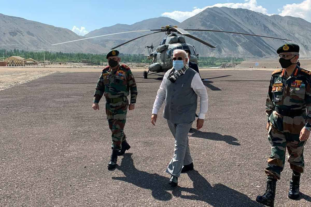 Photo: PM Modi Leh Visit China Border