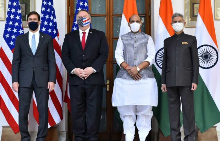 Esper Pompeo Rajnath Jaishankar