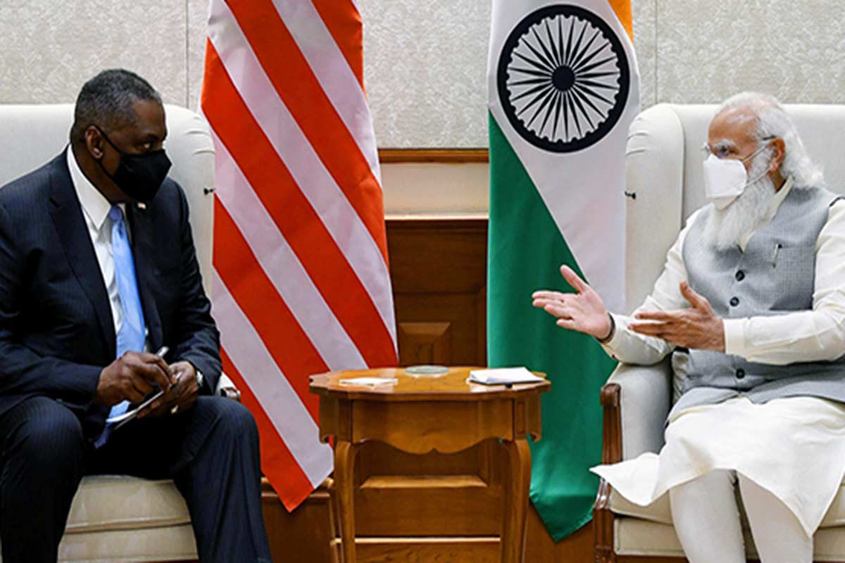 Lloyd Austin with PM Modi