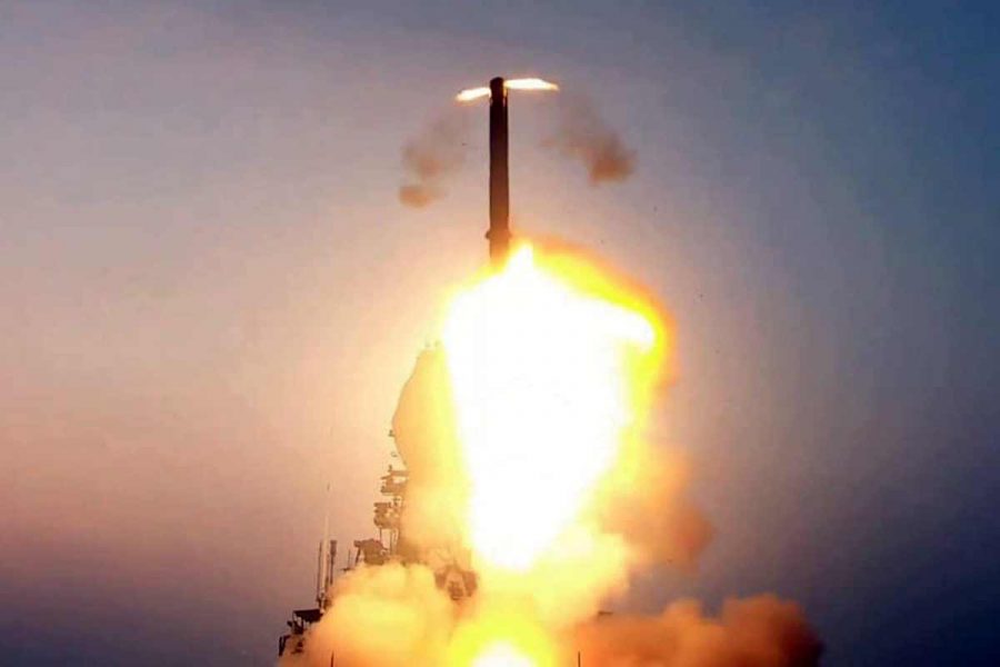 Naval BrahMos Missile.