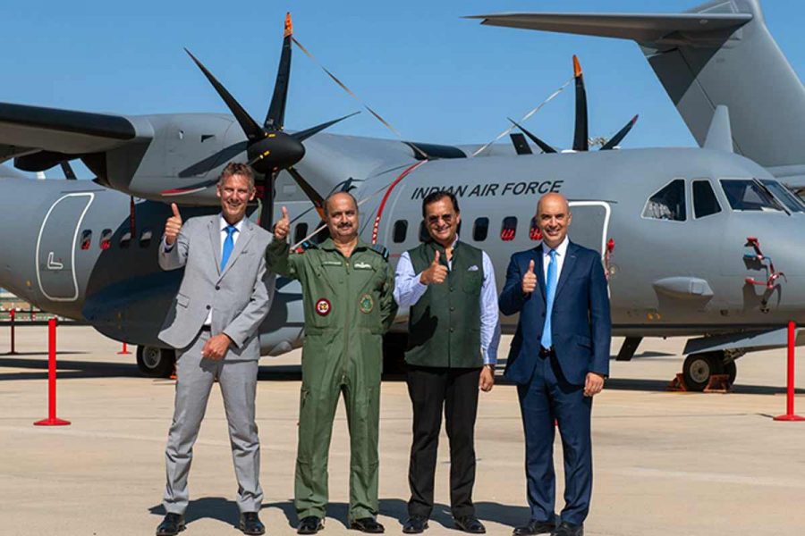 IAF Chief VR Chaudhari received first C-295 at Seville, Spain.