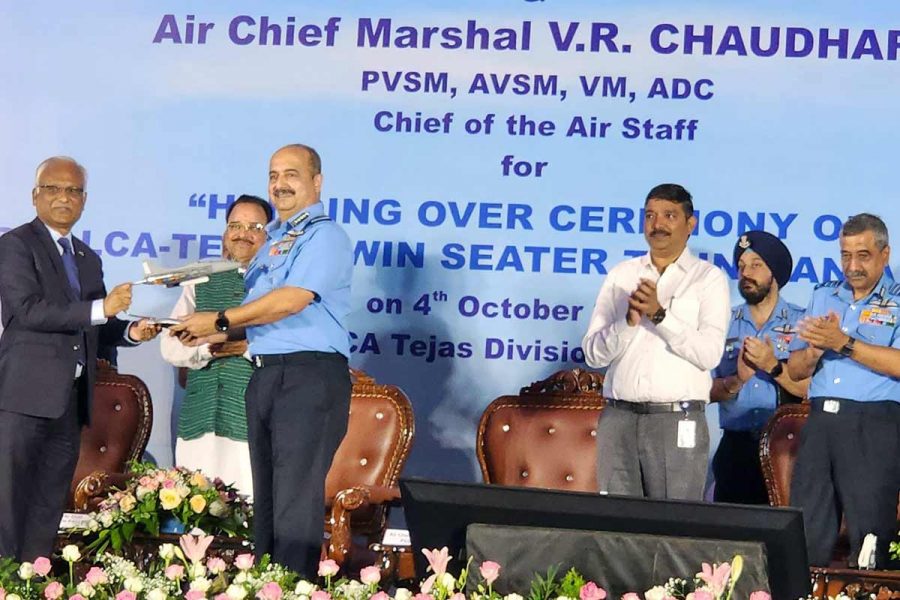 Two-Seater LCA Tejas handing over ceremony. Bengaluru, India (October 4, 2023)