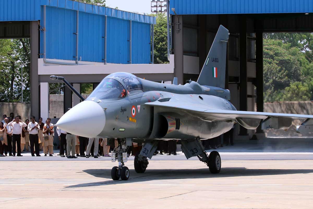 Tejas Mk1A at HAL Complex in Bengaluru, March 28, 2024.