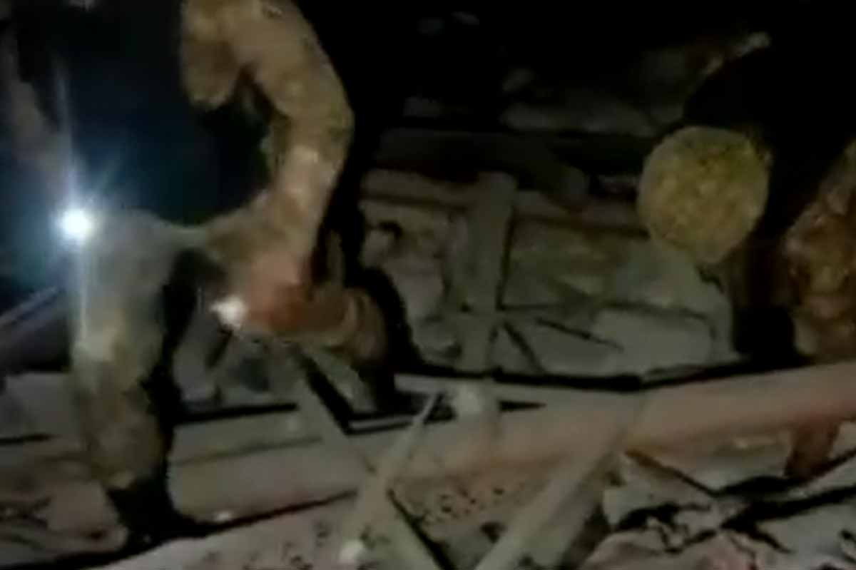 Pakistan Army Soldiers Inspecting Debris Following India's Military Strike on Pakistan Terror Camps.
