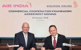 Air India-SIA Partnership Signing Ceremony.