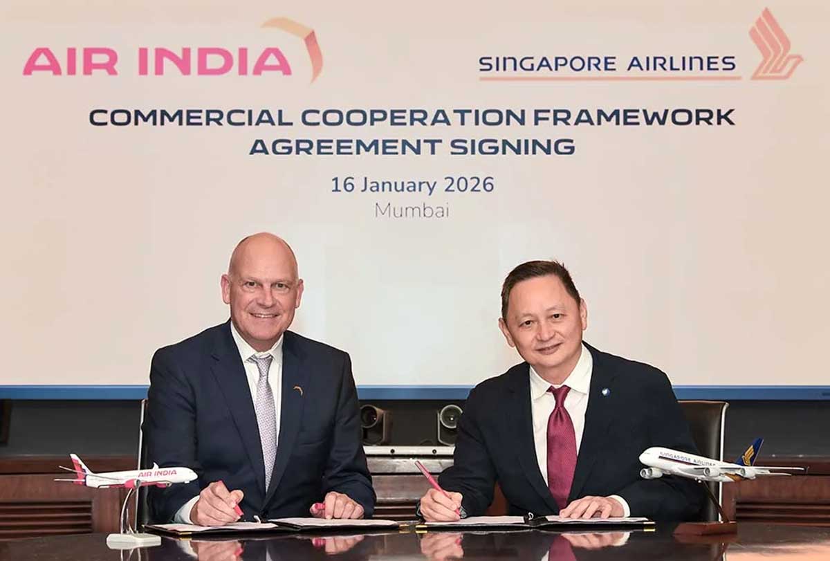 Air India-SIA Partnership Signing Ceremony.