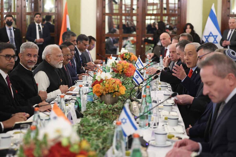 India-Israel leaders’ meeting.