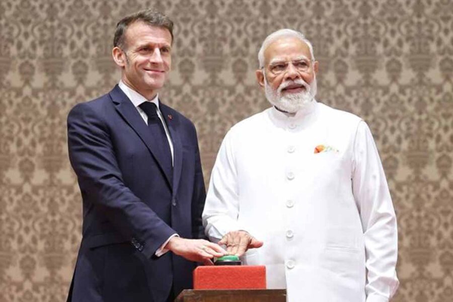 PM Modi, French President Emmanuel Maccron vertually inaugurate Tata-Airbus H-125 plant in Karnataka, India. (17 Feb 2026)