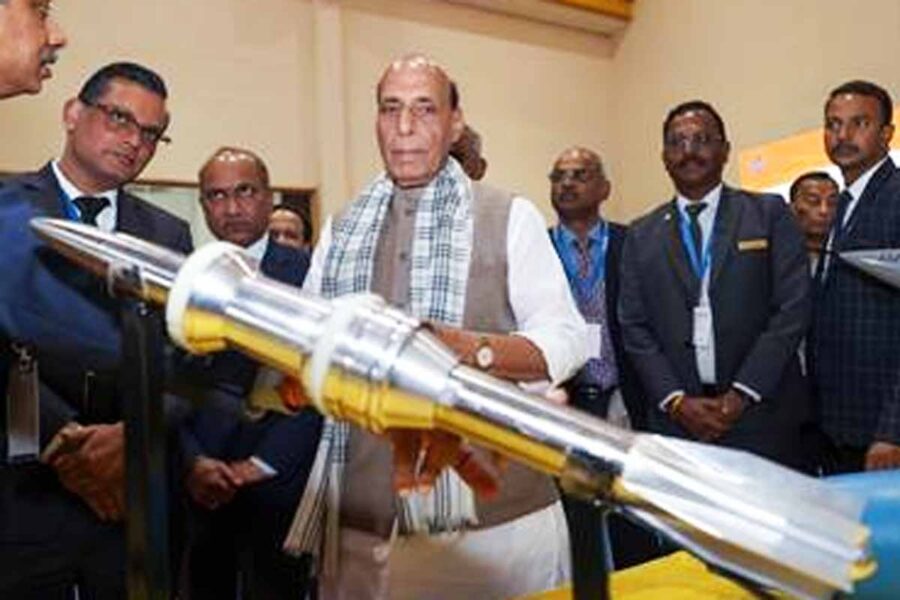 Defence Minister Rajnath Singh at BEL facility in Bengaluru, India. (17 Feb, 2026)