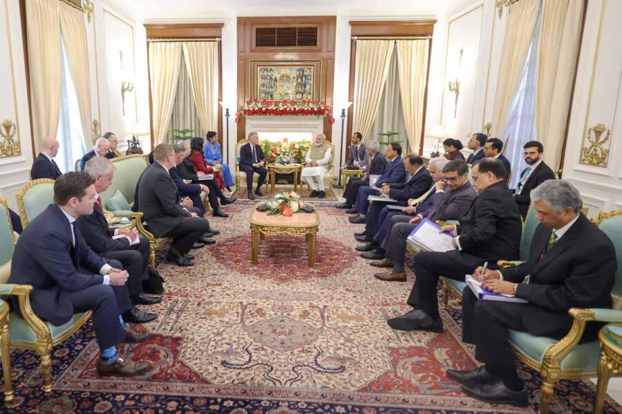 India PM Narendra Modi held talks with Canada PM Mark Carney in New Delhi. 