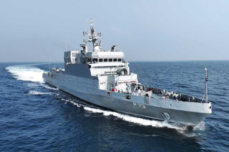 Indian Navy's INS Anjadip.