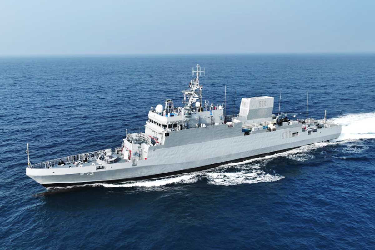Indian Navy's INS Anjadip.