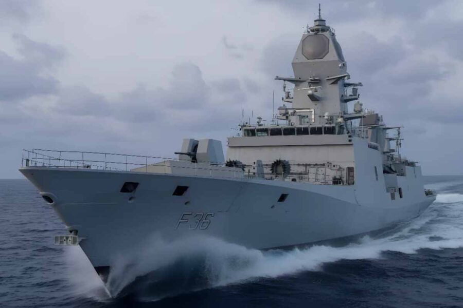 Indian Navy's INS Dunagiri Stealth Frigate.