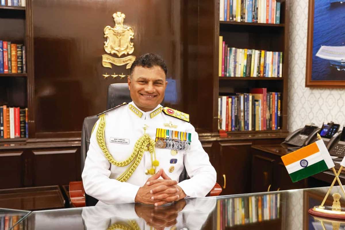 Indian Navy Chief Admiral Krishna Swaminathan.