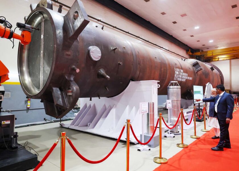 PM Narendra Modi inspected heavy defence engineering at Larsen & Toubro’s Hazira Facility. 05.06.2026.