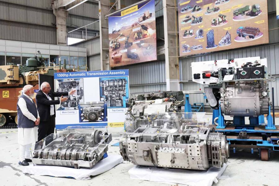 PM Narendra Modi inspected heavy defence engineering at Larsen & Toubro’s Hazira Facility. 05.06.2026.