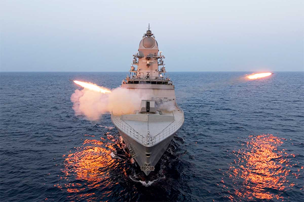 Indian Navy Commissions INS Mahendragiri.